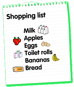 kids shopping list